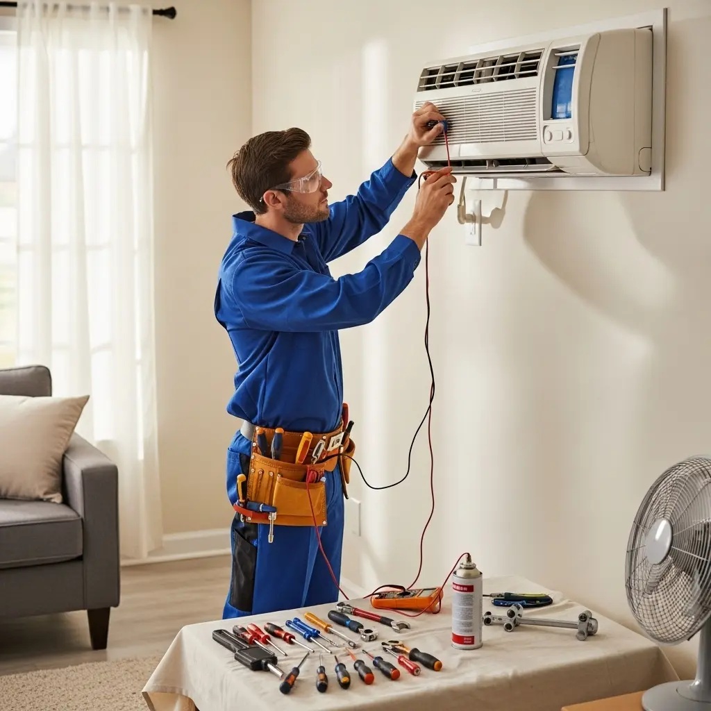 Saruhanlı Amana Amana klima gaz dolumu ve bakım – Enerji verimliliği artırıldı. - Teknik servis örneği